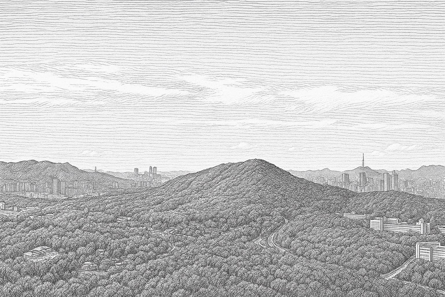 9개 계곡=9마리 용의 구룡승천형(九龍昇天形). 청계산과 함께 여의천을 발원시켜 양재 일대를 조수지국(朝水之局) 사업 명당으로 만든 산.