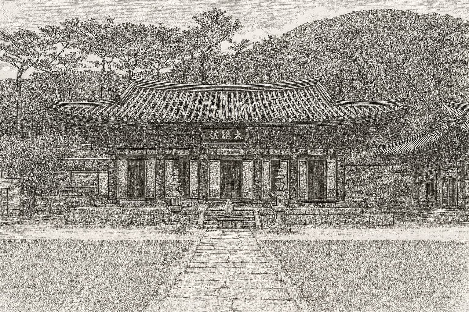 북한산 비봉·향로봉 사이 깊은 계곡의 비구니 사찰. 백호가 계곡물을 막는 하수사(下水砂)로 재물 명당. 고려 현종이 어릴 적 자객을 피해 숨었던