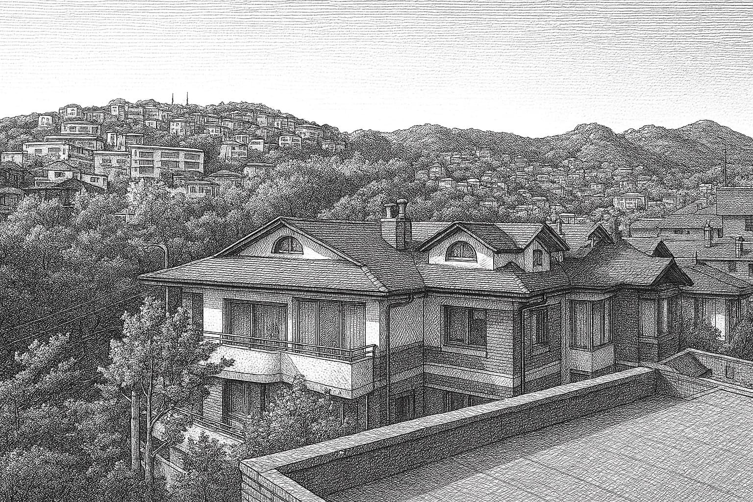 평창 고급주택지 — 예술가가 모이는 서울의 터 오행 풍수